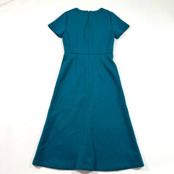 New Ann Taylor The Double Knit Midi Dress Teal - Picture 3 of 7